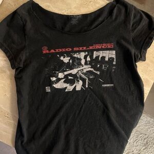 Brandy Melville off the shoulder graphic tee